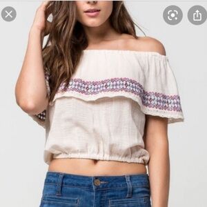 Billabong Off The Shoulder Crop Top